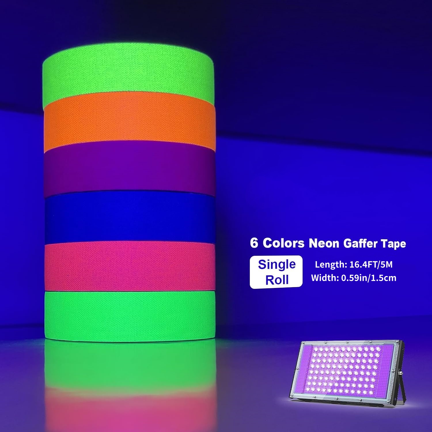 Woodworking Uv Light - Ruban en tissu lumineux néon, ruban