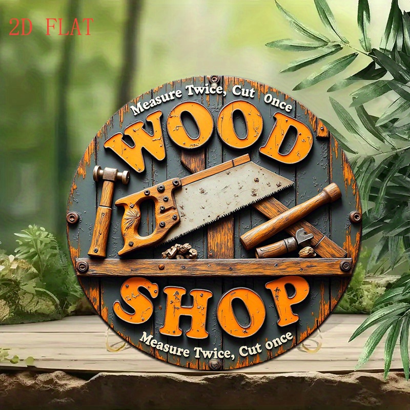Panneau métallique rond vintag - Woodworking Art avis et prix